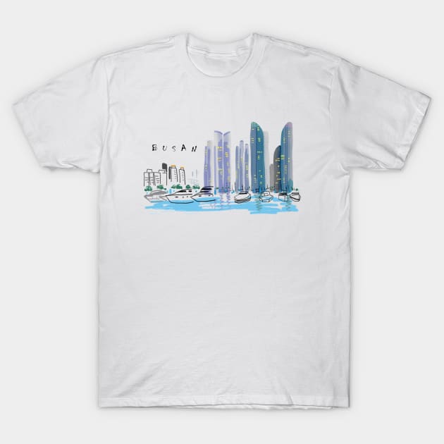 Busan Marine City T-Shirt by Tegunn